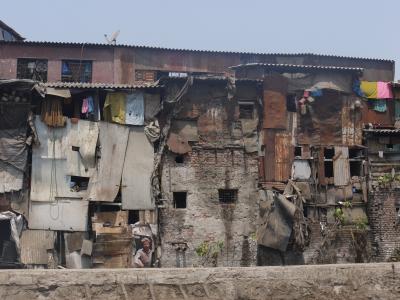 Dharavi slum in Mumbai