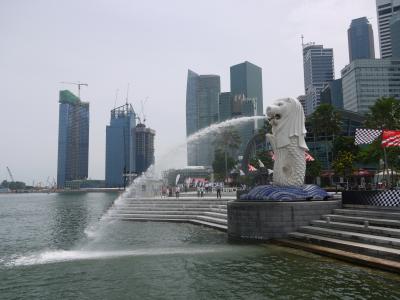 Singapore waterfront with the Merlion