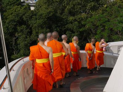 Monks at Wat Saket