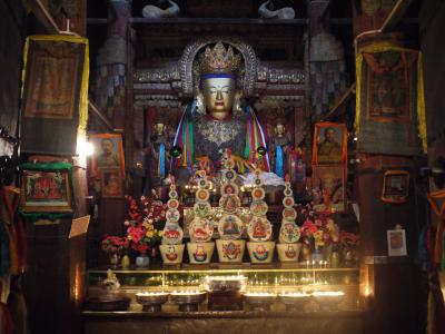 Buddha shrine in the Gyantse monastery in Tibet