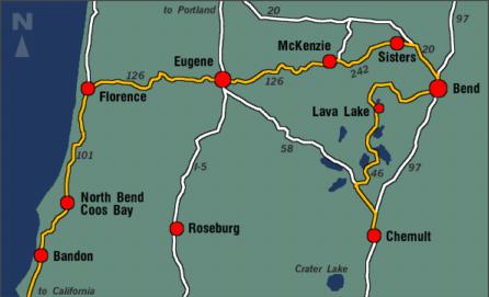 Oregon tour map