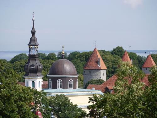 Bastion towers seen from the palace hill in Tallinn